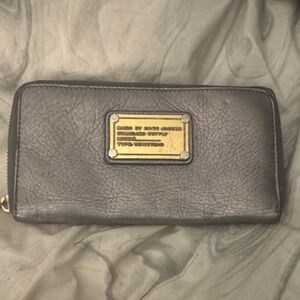 Marc By Marc Jacobs Gray Wallet with Gold Plate